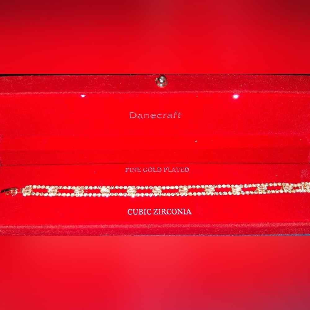 Gold Plated Cubic Zirconia Bracelet